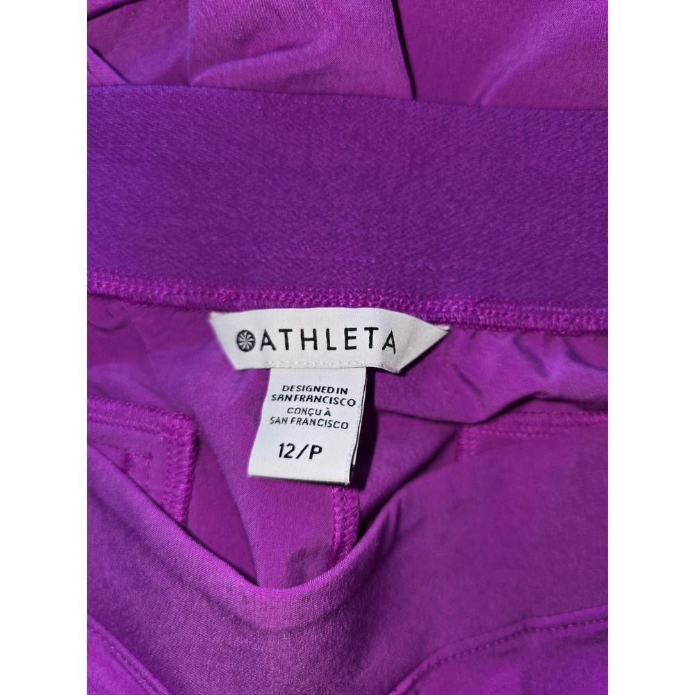 Athleta Vienna Slim Pants Women 12P Purple Stretch Travel athleisure lightweight - Picture 7 of 12